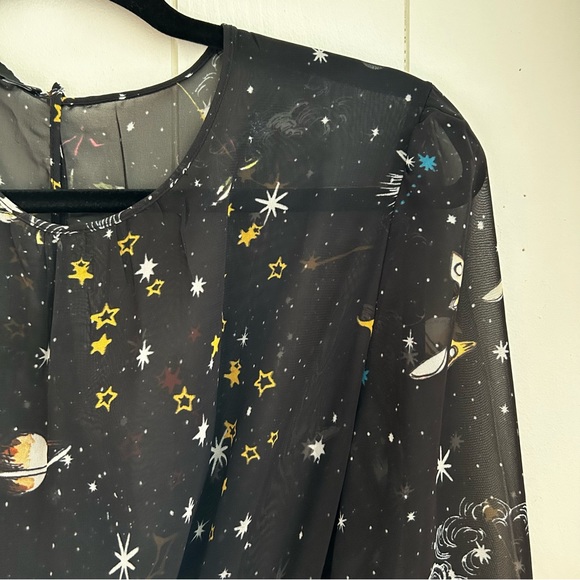 Sheer Celestial Print Dress - Picture 2 of 5